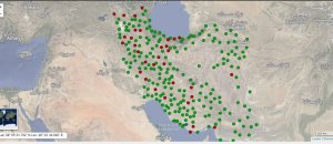 پراکندگی ایستگاه های سامانه شمیم